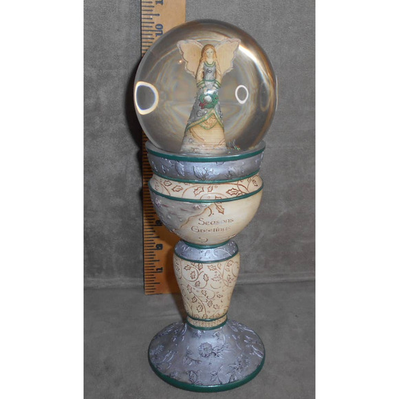 Elements Season's Greetings 82033 Christmas Angel Snow Globe Pavilion Gifts 2007 - Picture 2 of 8